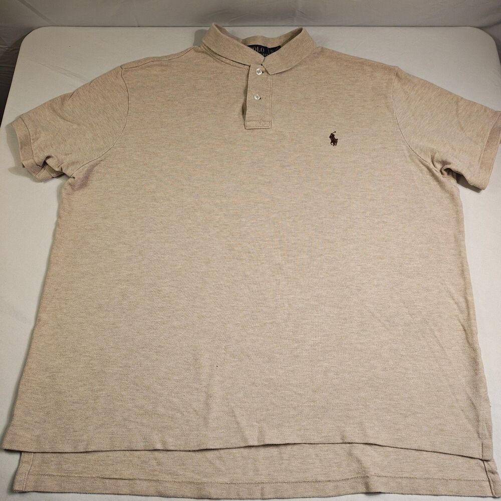 100% Pique Cotton Polo by Ralph Lauren Polo Shirt US Size XL